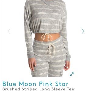 Blue Moon Pink Star – Brushed Striped Long Sleeve